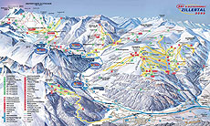 Übersichtskarte Ski- und Gletscherwelt Zillertal 3000